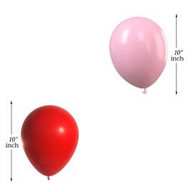 Birthday Balloons 10 Inch Pink and Red Party Balloons For Girls Women Birthday Party Supplies Wedding Engagement Baby Shower Anniversary Bridal Shower Decoration 30 Pack