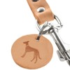 HUNTER Training leash, 16/200 Soft genuine cow leather, cognac