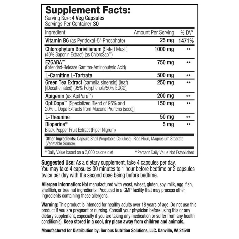 Serious Nutrition Solutions Growth Factor XT 120 Capsules