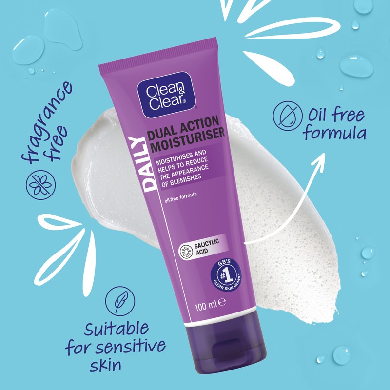 Clean & Clear Clean & Clear Dual Action Moisturiser, 100ml