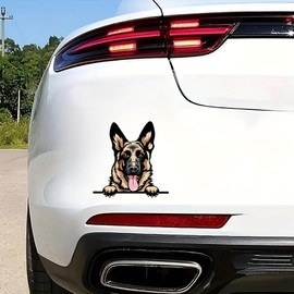 German Shepherd Dog Car Stickers Bumper Stickers 2-Pack Waterproof Stickers for Laptops Bottles Cars Motorcycles Windows Helmets Walls B003