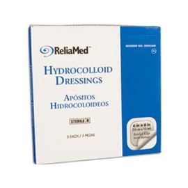 6X6 HYDROCOLLOID Wound Dressing,BEVLD Edge, 5/Box