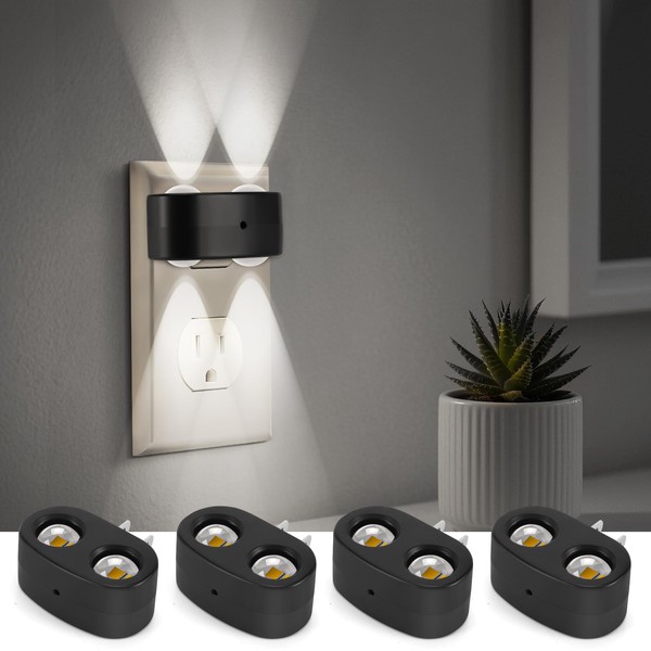 4-Pack LED Night Lights Plug into Wall, 5000K Daylight 100LM,
