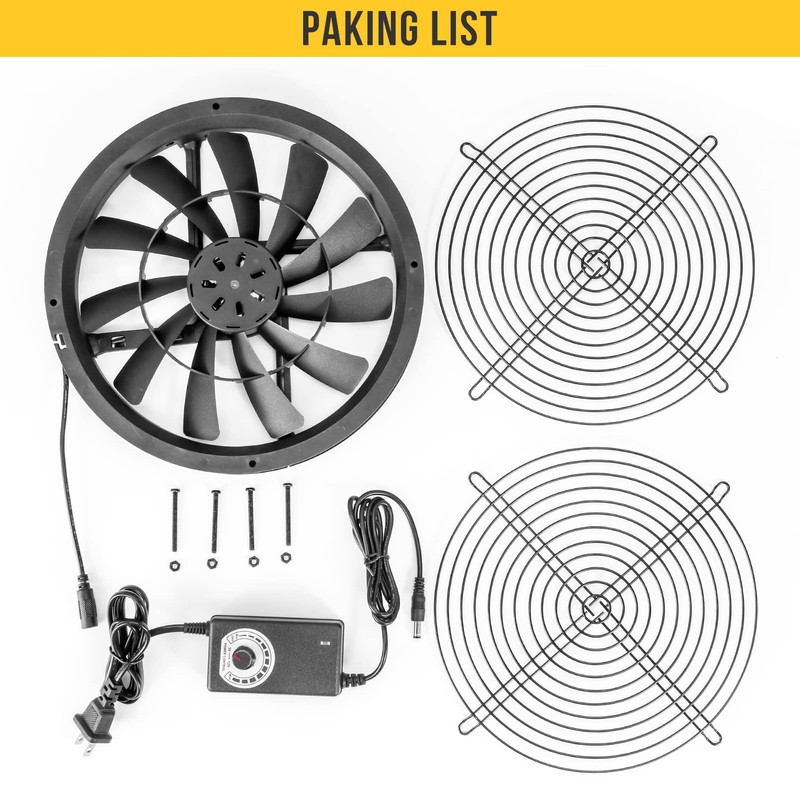 SXDOOL 250mm 25cm 10" Large Air Flow Cooling Fan,250X30mm AC