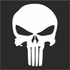 Punisher Logo Helmet Motorcycle Decal Sticker M1 3"x 2 1/4"