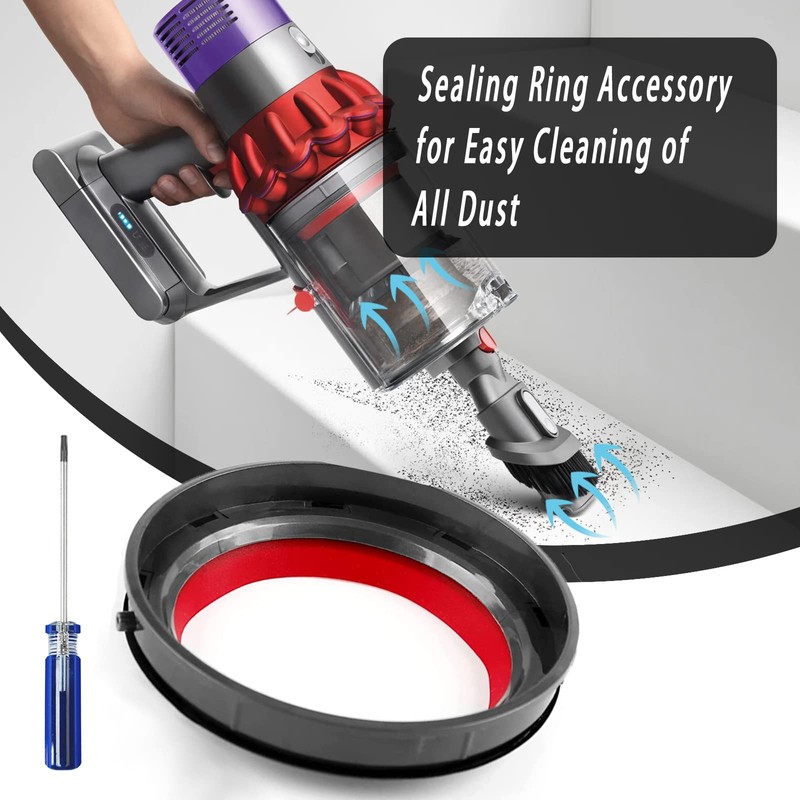 KiimSin Dust Container Upper Fixed Seal Ring Replacement for Dyson