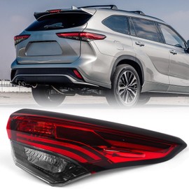 Huray Right Outer Tail Light for Toyota Highlander 2020-2022 Passenger Side Taillight Lamp Assembly Replacement for TO2805156 815500E230