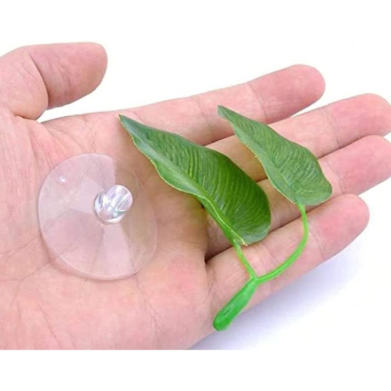Rosojodg 1Pc Fish Toys Reusable Plastic Plant Betta Hammock Leaf