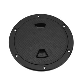 Briny River 1PC Black 6 Inch Boat Inspection Hatch Lid Round Deck Hatch Cap with Removable Cover Plate Pre-Drilled Holes for Marine Boat Yacht Motorhome