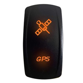 50 Caliber Racing Rocker Switch ON/Off LED Backlit -GPS - UTV, Auto, Boat 20A 12V (Orange 5360A1)