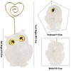 TUMBEELLUWA Owl Statue Table Number Holders for Centerpiece, Crystal Animal