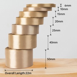 Fyshird Satin Ribbon Gold 40 mm x 22 m Gift Ribbon Wide Ribbon Wedding Polyester Ribbons for Crafts Decorative Ribbon for Birthday DIY Balloons Gift Packaging Christmas