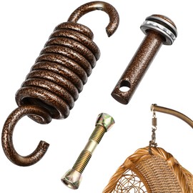 CALLARON 1 Set Hammock Chair Hanging Kit, Garden Egg Chair Spring Hook, Heavy Swing Spring Chairs Hook Bolt Replacement, Steel Alloy Patio Hammock Hardware Accessories, Max 400lb