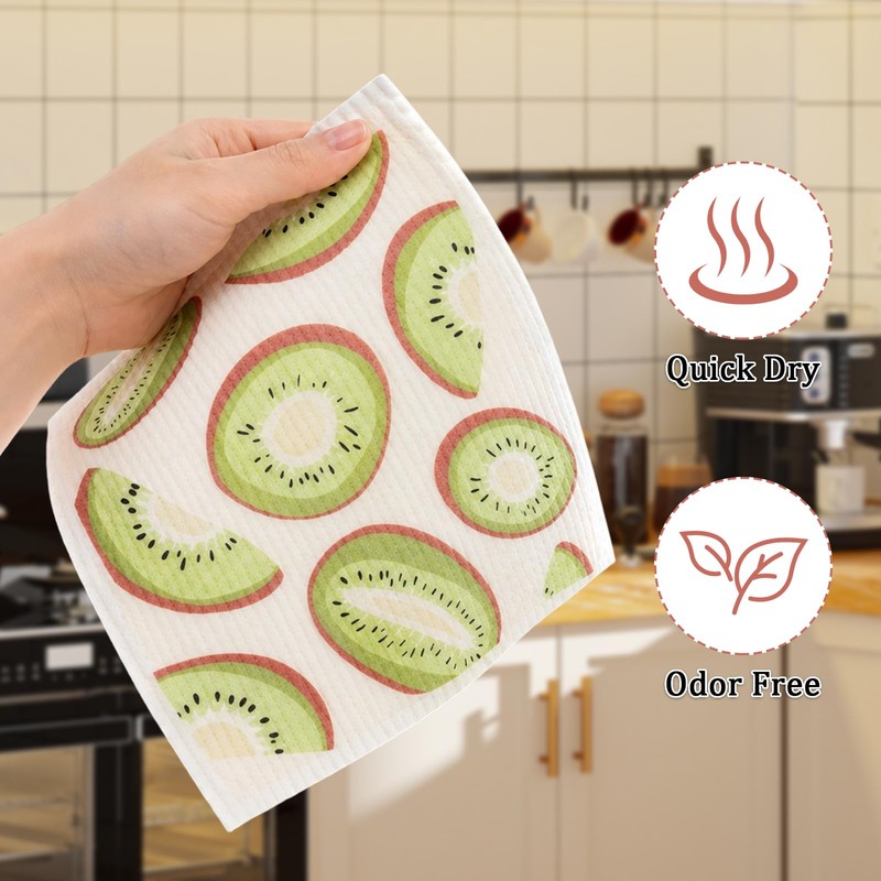 8 Pcs Swedish Dishcloth,Reusable Dish Clothes for Washing Up Kitchen