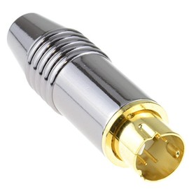 kenable HQ Gold Plated S-Video SVHS Metal Plug 4 pin Mini-DIN Solder