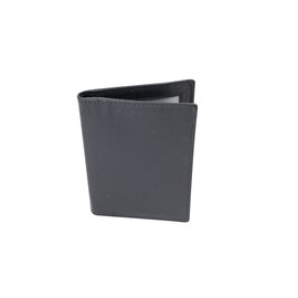 ID Card Holder Credit Card Folder ID Folder Thin with RFID Protection Vehicle Registration Folder Car Folder Flat with RFID Film LEAS in Genuine Leather, Black, black, Classic