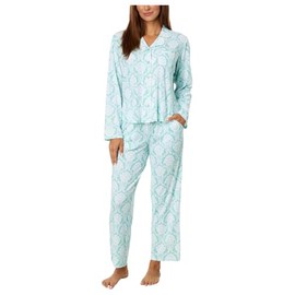 Karen Neuburger Women's Petite Key Item Long Sleeve Girlfriend Printed Pj Set, Brocade