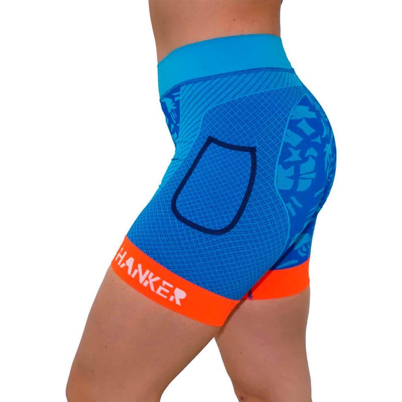 HANKER Women's Short Compression Leggings for Sports, Seamless Fabric and