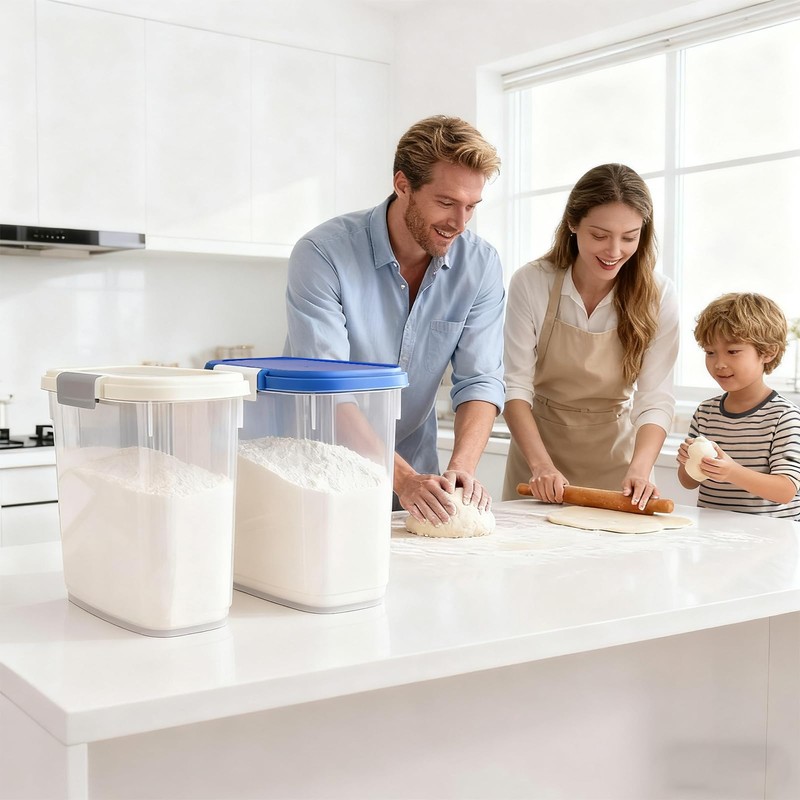 Large Rice Storage Container 20 Lbs - Tall Flour Container