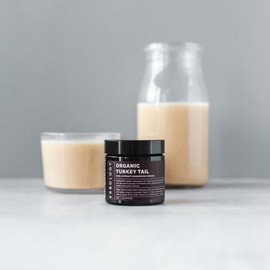 Erbology Organic Turkey Tail Dual Extract Powder 30 Servings - Prebiotic and Gut Nourishing - Trametes Versicolor - Sustainably Grown in Europe - Vegan - Non-GMO - No Added Fillers