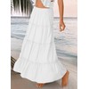 Trendy Queen Fall Maxi Skirts for Women White Dress Beach