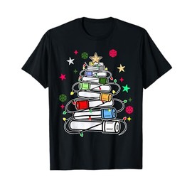 Blood Tube Christmas Tree Phlebotomist Tech Phleb Tech Nurse T-Shirt