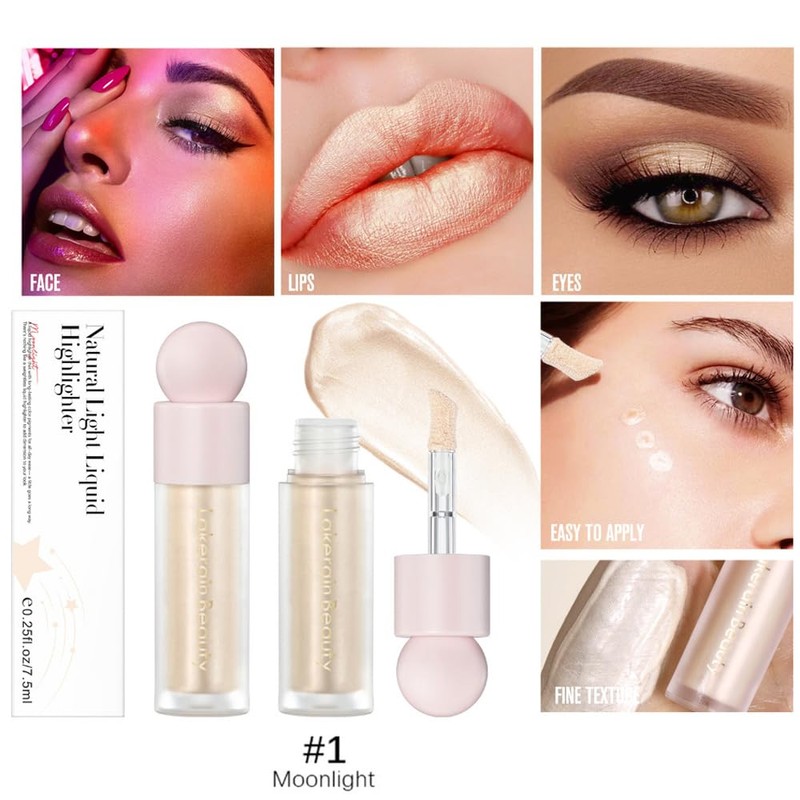 Liquid Highlighter - Contour Face Highlighter Stick/Shimmer Cream Highlighter Makeup,