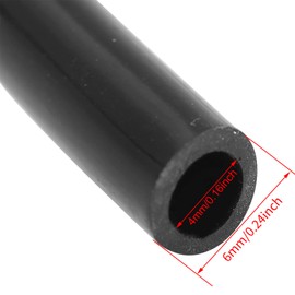 Garden Pump Hose, PVC Plastic Irrigation Hose 4mm Inner Dia Flexible Tube Pipe Portable Heavy Duty Garden Hose Gardening Supplies for Outdoor Pond Area Supplies Lawn Watering Black(20m / 65.6ft)