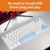Mechanical Keyboard 68 Keys RGB Backlight Compact Wired Keyboard with
