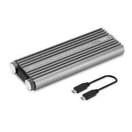 SIIG USB 3.2 Gen 2x2 Type-C 20G M.2 NVMe SSD Enclosure, USB 3.2 Gen 2x2 20Gbps Type-C to NVMe PCIe M-Key,Aluminum Heat Dissipation Design,Thermal pad,Tool Free,UASP, ASM2364 Chipset (JU-SA0X11-S1)