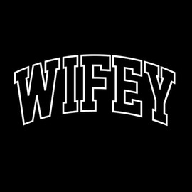 Wifey Cute Wife Marriage Sticker Decal Notebook Car Laptop 5.5"x4" (White)