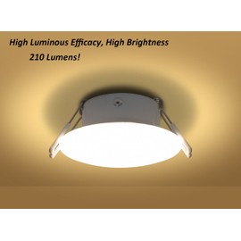 Facon 3Inch LED RV Puck Light with Quick Connector, DLFST3-008-MC/RVR3L-MC, Full Aluminum Recessed Mount Down Light, 12V Interior Light for RV Motor-Homes Camper Caravan Trailer Boat