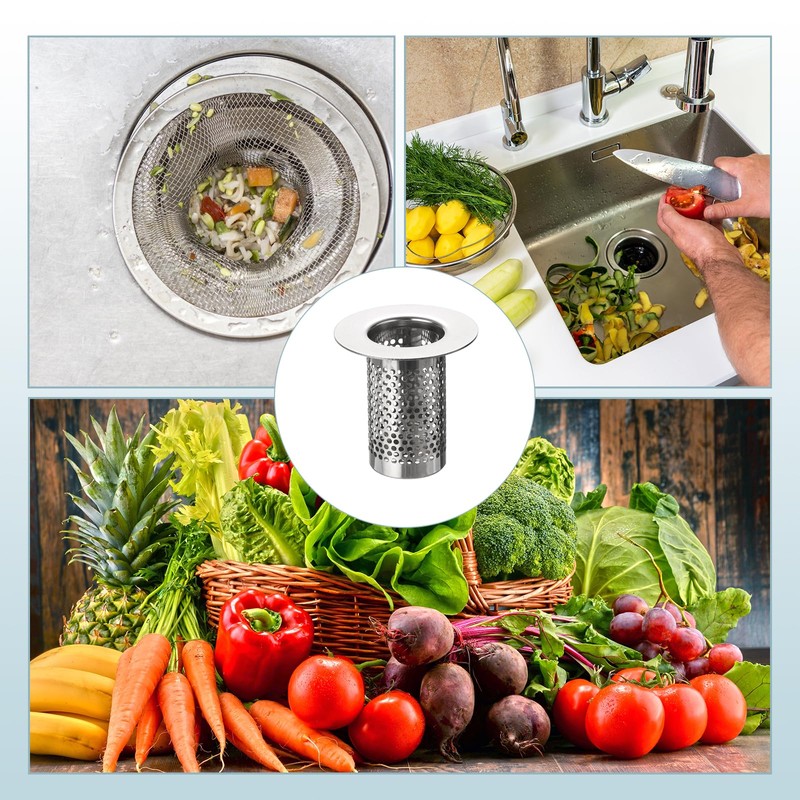 uxcell 2Pcs Bathroom Sink Strainer, Fit for Diameter 0.98"-1.8" Drain