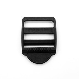 DOJA Barcelona Plastic Buckles, Pack of 10, Tension Buckle with Brake, Inner Width, Plastic, Clamp Ladder Buckles, Webbing Buckles, Clamping Buckle for Backpack and Bags, black