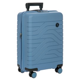 Bric's B|Y Ulisse Carry-On Spinner – Lightweight Hard Shell Luggage, Smooth 360° Double Wheels, TSA Combination Lock, USB Port & Interior Organization - 21 Inch, Grey Blue