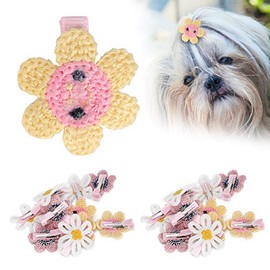 Fdit Pet Hair Clip Sunflower Hair Clips Dog Hair Clip Puppy Grooming Hair Accessories for Puppies Cats and Other Small Pets