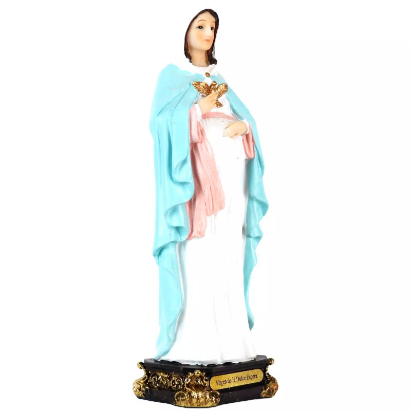 Virgen de la Dulce Espera Figure Resina 8 Inches New