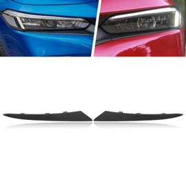 MotorFansClub Front Headlight Eyelid Molding Trim Strip Fit for Honda Civic 2022 2023 Head Lamp Lower Eyelid Cover Trim Black