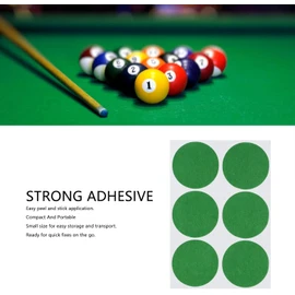 6pcs Tablecloth Repair Stickers | Billiard Cloth Repair Table Cloth Snookers Patch,Precise Marking Dots Snookers Patch Easy Pool Table Felt Replacement Tool