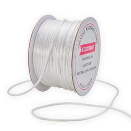 KLTRIBBON - Cuerda de satén de 2 mm, cuerda de cola de rata, cuerda de seda china de 55 yardas, para pulsera, collares, joyas, adornos de macramé