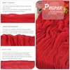 YMHPRIDE 6 Packs Cheesecloth Table Runner Red, 55x300cm Rustic Gauze