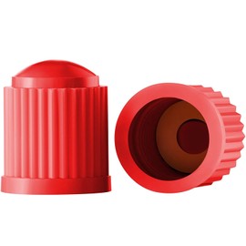 Red Tire Valve Stem Caps Plastic Tire Air Valve Caps with O-Ring Rubber Seal Wheel Rim Air Dust Stem Covers Universal for Car SUV Truck Motorcycle Bike and Bicycle (10-Pack)