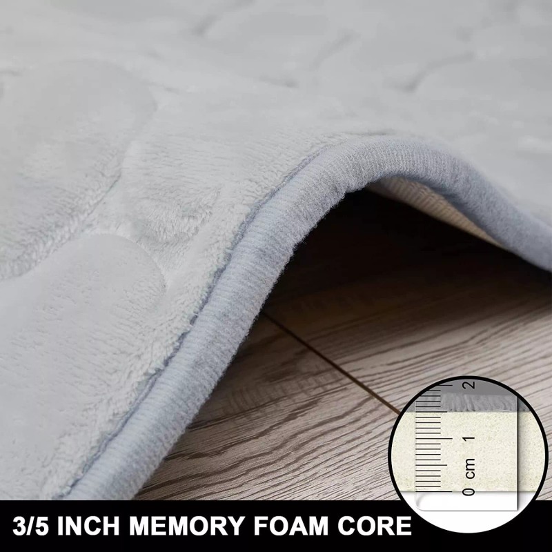 seeti Super Water Absorbent Soft Memory Foam Bath Mat Non-Slip