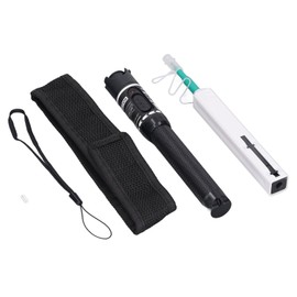 Visual Fault Locator Pen Type Non Contact Detection Anti Interference VFL Red Light Pen with Cleaning Pen Black