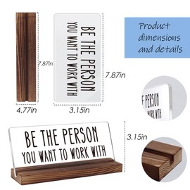 OCCdesign Inspirational Be the Person You Want to Work Sign, Office Desk Decor for Men Women, Motivational Shelf Cubicle Decor Office Gifts for Coworkers