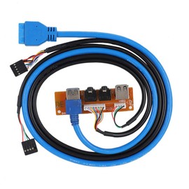 Computer Chassis Front Panel USB3.0/2.0 AC'97 and HD Audio Interface Floppy Drive Panel for JM9K Series Computer Case with Extension Cable