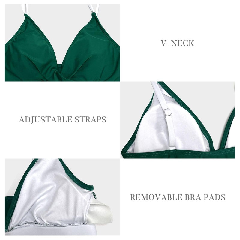 YNIQUE Conjunto de Bikini de Cintura Alta para Mujer, Control