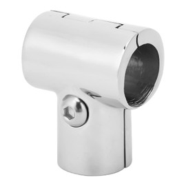 T-Piece Connector, T-Piece Split Connector, Stainless Steel 3-Way Pipe Connectors, T-shaped Junction Pipe Fittings, Hardware Accessories for Boat 25 mm / 1.0 Inch