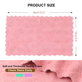 ztowoto 10 Pack Reusable Dish Cloth, Soft Cleaning Cloth Super Absorbent, Coral Velvet Kitchen Towels Nonstick Oil Quick Drying, Multipurpose Dish Towels for Dishes (Green-10.2x5.9)