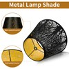 Small Lamp Shade, ALUCSET Barrel Metal Lampshade with Pattern of
